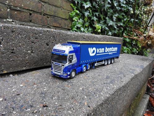 Wsi Scania R serie met ferrytrailer H. J. Van Bentum, Hobby en Vrije tijd, Modelauto's | 1:50, Wsi, Ophalen of Verzenden