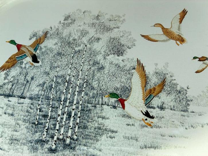 Serveerschaal van massief plaatstaal, Antiek en Kunst, Antiek | Schalen, Ophalen of Verzenden