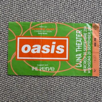 Oasis concert ticket 1995 - Morning Glory Tour Luna Brussels beschikbaar voor biedingen