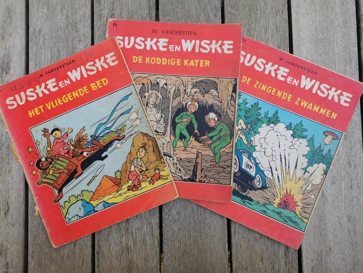 3x Suske en Wiske vierkleurig bruin oranje. Prijs/set., Boeken, Stripverhalen, Gelezen, Meerdere stripboeken, Ophalen of Verzenden