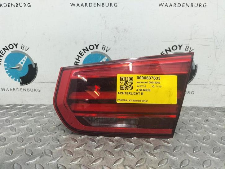 B.M.W. 3 SERIES F30 320i [R_TAILLIGHT] 2016, Auto-onderdelen, Verlichting, Gebruikt, ARN erkend, Stiba lid, Erkend duurzaam, Ophalen of Verzenden