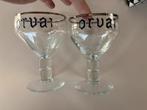 2 glazen bier Trappist Orval met geëmailleerde letters, Verzamelen, Ophalen of Verzenden, Zo goed als nieuw