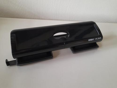 Dubbele perforator 4 gaatjes - Rapid FC 20/4 - bureau, Diversen, Bureau-accessoires, Zo goed als nieuw, Ophalen of Verzenden