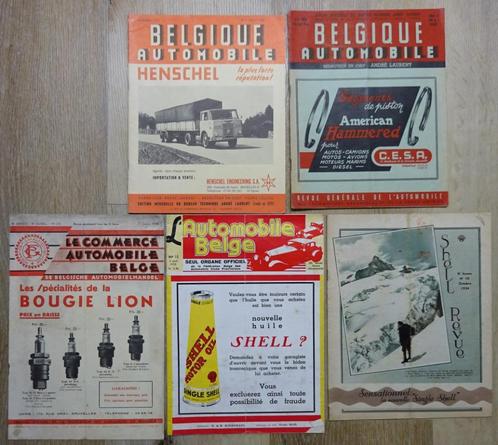 5 magazines automobiles belges rares de 1934 à 1963, Livres, Autos | Brochures & Magazines, Utilisé, Général, Enlèvement ou Envoi