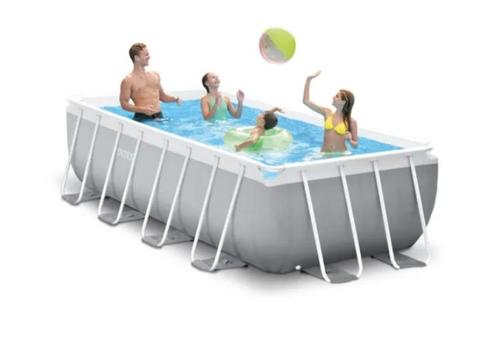 Intex rechthoekig zwembad 4mx2mx1m, Tuin en Terras, Zwembaden, Gebruikt, Opzetzwembad, 80 tot 120 cm, 400 cm of meer, 200 tot 300 cm