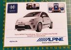 Sticker Alpine sound system Fiat 500, Verzamelen, Ophalen of Verzenden, Zo goed als nieuw