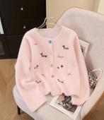 NIEUWE teckel dachshund trui cardigan vest maat Small, Envoi, Neuf, Taille 36 (S), Rose