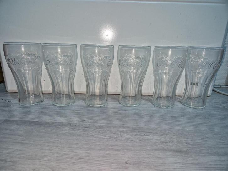 6 klassieke Coca-Cola-glazen, Verzamelen, Merken en Reclamevoorwerpen, Nieuw, Overige typen, Ophalen of Verzenden