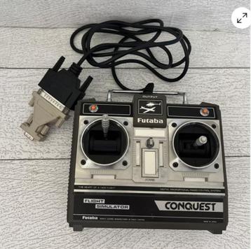 Contrôleur de simulateur de vol Futaba Conquest ID FWQ9L8 RC, Enlèvement, Utilisé, Hélicoptère
