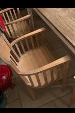 Houten stoelen eetkamer landelijk, Huis en Inrichting, Ophalen, Gebruikt, Bruin, Landelijk, boerderij