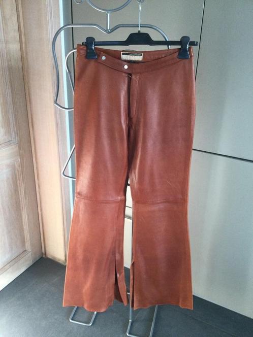 Lederen broek  Vent Couvert bruin lamsleder, Kleding | Dames, Broeken en Pantalons, Gedragen, Maat 38/40 (M), Bruin, Ophalen of Verzenden