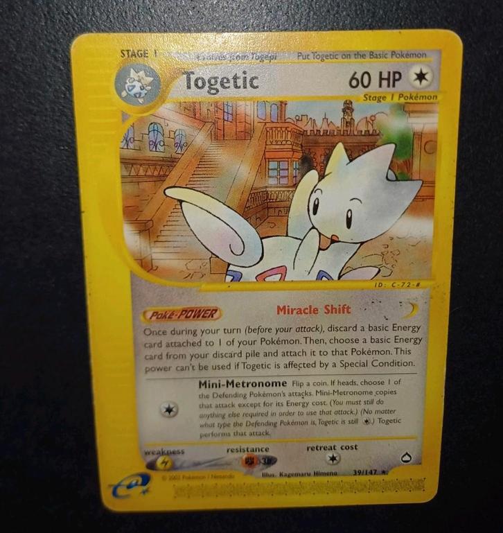Wotc Era: Togetic 39/147 non-holo aquapolis, Hobby en Vrije tijd, Verzamelkaartspellen | Pokémon, Zo goed als nieuw, Ophalen of Verzenden