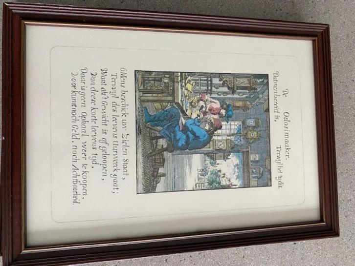 kaders met oude beroepen, Antiek en Kunst, Kunst | Etsen en Gravures, Ophalen of Verzenden