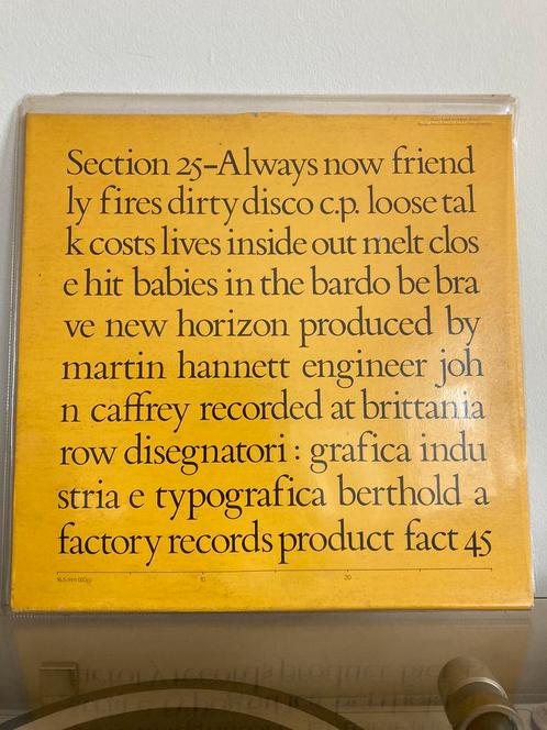 Section 25 - Always Now (FACT45, 1981), Cd's en Dvd's, Vinyl | Rock, Gebruikt, Ophalen of Verzenden