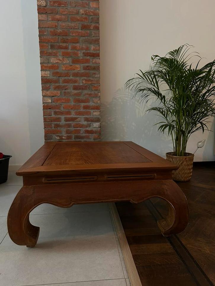 Massieve opium salontafel, Antiek en Kunst, Antiek | Meubels | Tafels, Ophalen of Verzenden