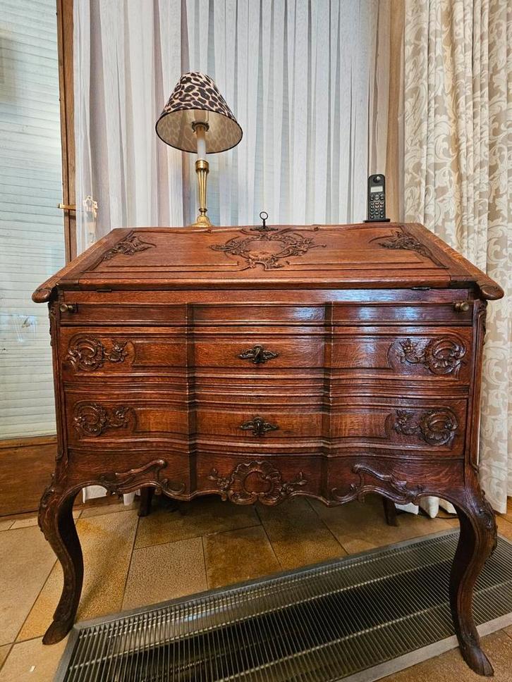 Antieke massief houten secretaresse - uitstekende staat, Antiek en Kunst, Antiek | Meubels | Kasten, Ophalen