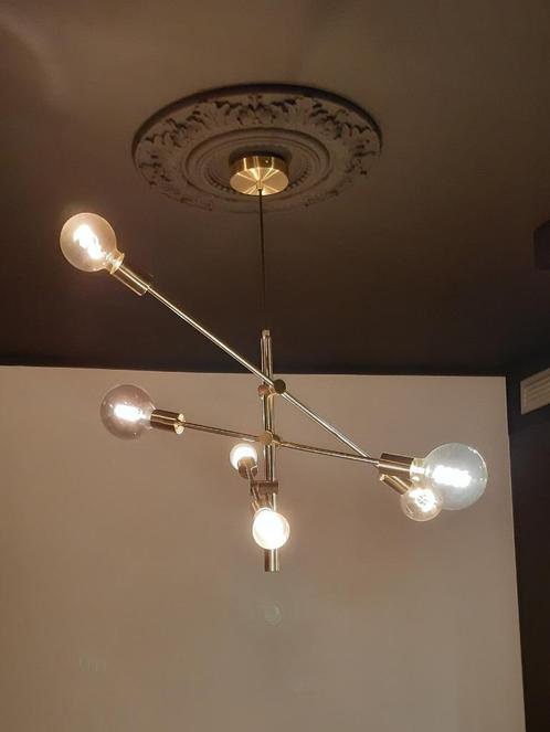 LAMPE SUSPENSION LAITON DESIGN, Huis en Inrichting, Lampen | Hanglampen, Zo goed als nieuw, 50 tot 75 cm, Metaal, Ophalen