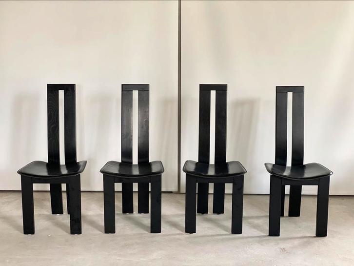 4x eetkamerstoel Pietro Constantini, 1980’s, Huis en Inrichting, Stoelen, Vier, Ophalen