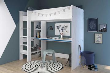 Lit mezzanine avec bureau, 90 cm, Une personne, Enlèvement, Utilisé