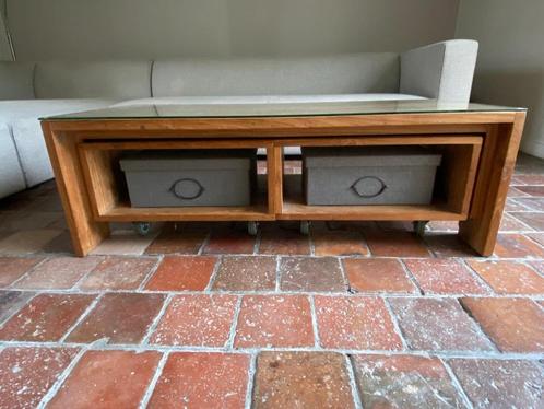 Teak salontafel 120*50*40 (Bristol), Huis en Inrichting, Tafels | Salontafels, Zo goed als nieuw, Minder dan 50 cm, 50 tot 100 cm