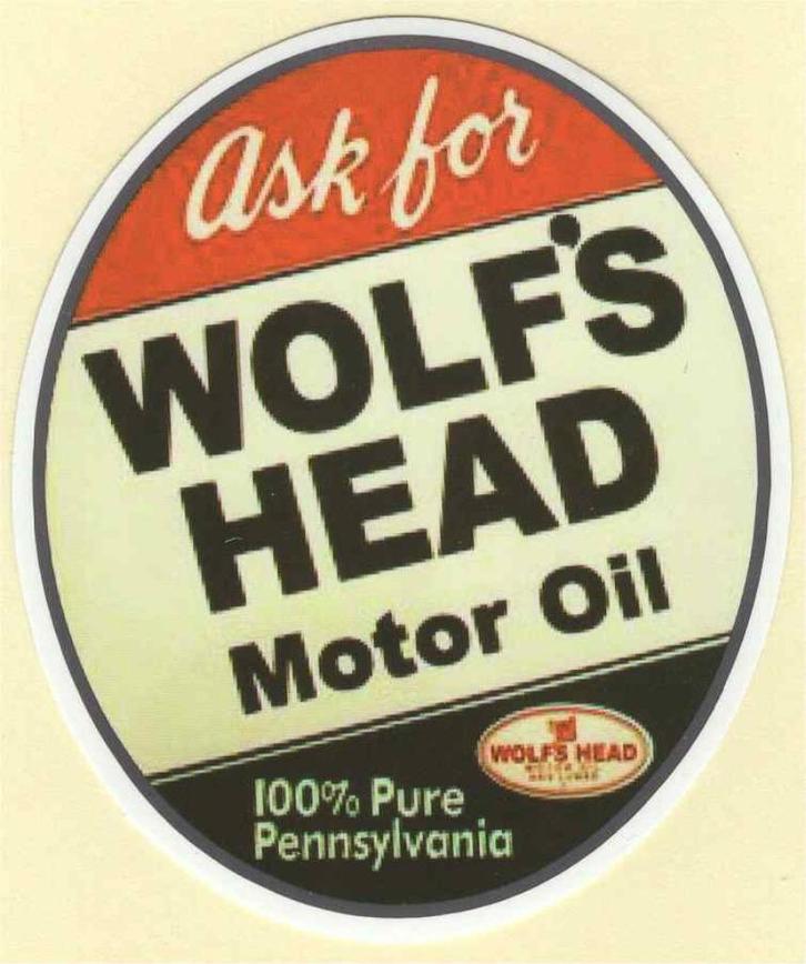 Wolf's Head Motor Oil sticker #1, Motoren, Accessoires | Stickers, Verzenden