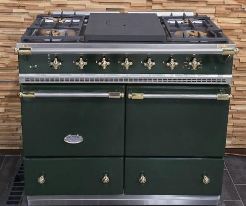🔥Luxe Fornuis Lacanche 100 cm GROEN & MESSING 2 ovens, Elektronische apparatuur, Fornuizen, Zo goed als nieuw, Vrijstaand, Gas