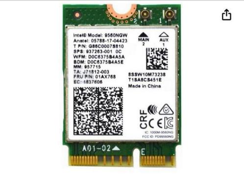 9560NGW Dual Band 1,73 Gbps Wireless Intel NGFF Key E wifi, Computers en Software, Netwerkkaarten, Zo goed als nieuw, Ophalen of Verzenden
