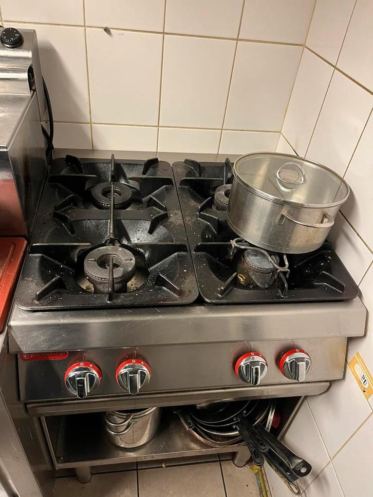Angelo Po professionele gasoven – 4 branders – horeca, Electroménager, Cuisinières, Comme neuf, Enlèvement
