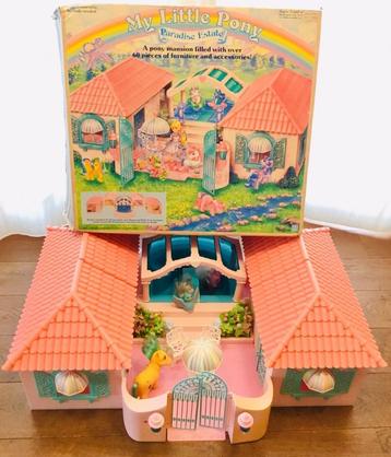 My Little Pony Paradise Estate 1986 HASBRO speelhuis + fig beschikbaar voor biedingen