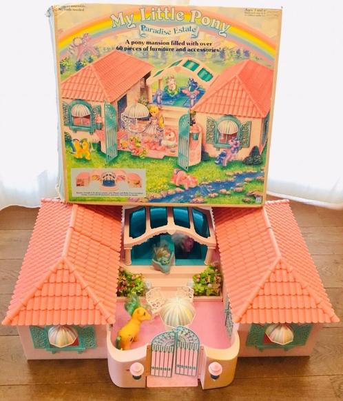 My Little Pony Paradise Estate 1986 HASBRO speelhuis + fig, Kinderen en Baby's, Speelgoed | My Little Pony, Gebruikt, Ophalen of Verzenden