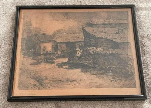 Edmond Delsa - Gravure - 1905, Antiquités & Art, Art | Eaux-fortes & Gravures, Enlèvement ou Envoi