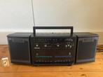 Ghettoblaster met demontabele boxjes & dubbel cassettespeler, Ophalen of Verzenden, Zo goed als nieuw, Radio