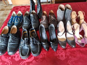 Lot de 11 paires de chaussures en ciuir,dames et hommes, Divers, Enlèvement, Comme neuf