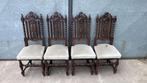 Set van 4 antieke barokstoelen - rijk gesneden hout & fluwel, Ophalen