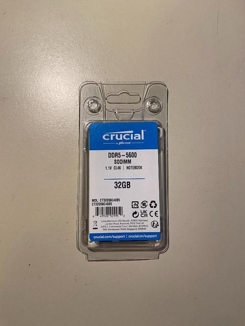 Crucial DDR5 32gb *CT32G56C46S5* nieuw - meerdere stuks, Computers en Software, RAM geheugen, Nieuw, DDR5, Ophalen of Verzenden