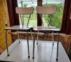 Retro formica tafel en 2 stoelen, Ophalen, Gebruikt