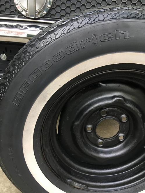 BF Goodrich 205/75 R14 whitewall + stalen velg Oldtimer, Auto-onderdelen, Banden en Velgen, Banden en Velgen, 14 inch, 205 mm