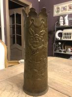 Obus vaas trench art loopgravenkunst koper messing brass, Antiquités & Art, Antiquités | Bronze & Cuivre, Enlèvement, Cuivre