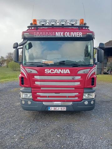 Scania P450 crochet container+container grue