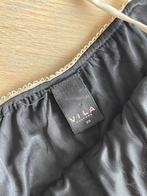 Zwart/beige satijnen jurk, Verzenden, Zwart, Vila, Zo goed als nieuw