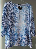 Blouse bleue blanche, Taille 42/44 (L), IsaBelle, Envoi, Blanc