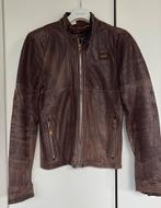 Lederen jas G-star bruin maat S 45 euro, Ophalen, G-star Raw, Bruin, Gedragen