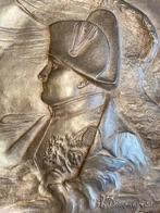 Plaque en Bronze Charles Desvergnes - Profil de Napoléon Ier, Ophalen of Verzenden, Brons