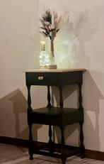 Zwart Bijzettafeltje met lade, Maison & Meubles, Tables | Dessertes, Enlèvement, Comme neuf