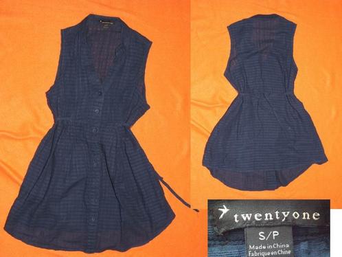 Chemisier long TWENTY ONE tunique sans manche taille S, Kleding | Dames, Blouses en Tunieken, Gedragen, Maat 36 (S), Blauw, Ophalen of Verzenden
