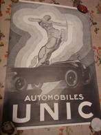 Vintage reclameposters  oa peugeot (1926) & automobiles  uni, Verzamelen, Reclame, Gebruikt, Ophalen of Verzenden, A1 t/m A3