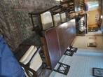 Eettafel + 8 stoelen, Maison & Meubles, Tables | Tables à manger, Rectangulaire, 50 à 100 cm, Enlèvement, Utilisé