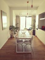 Tafel steigerhout  (+ 6 gratis stoelen), Huis en Inrichting, Ophalen, Gebruikt, 200 cm of meer, 50 tot 100 cm