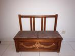 Vintage houten zitbank met opbergruimte b=84 d=39 h=32/65 cm, Kinderen en Baby's, Ophalen, Gebruikt, Stoel(en)