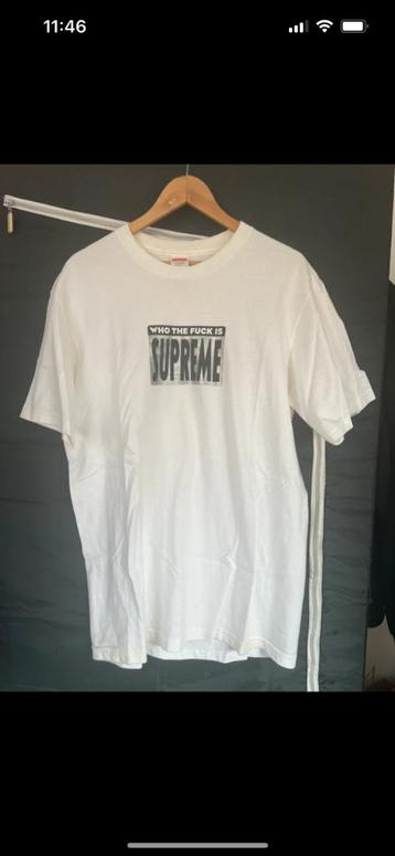 T-shirt Supreme taille L, Kleding | Heren, T-shirts, Maat 52/54 (L), Wit, Ophalen of Verzenden, Zo goed als nieuw